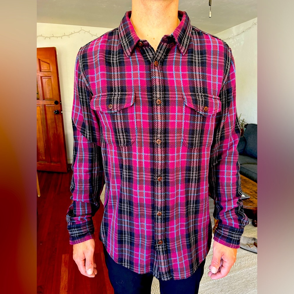 Outerknown blanket shirt, purple